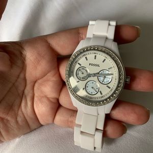 Fossil Watch White Rhinestone